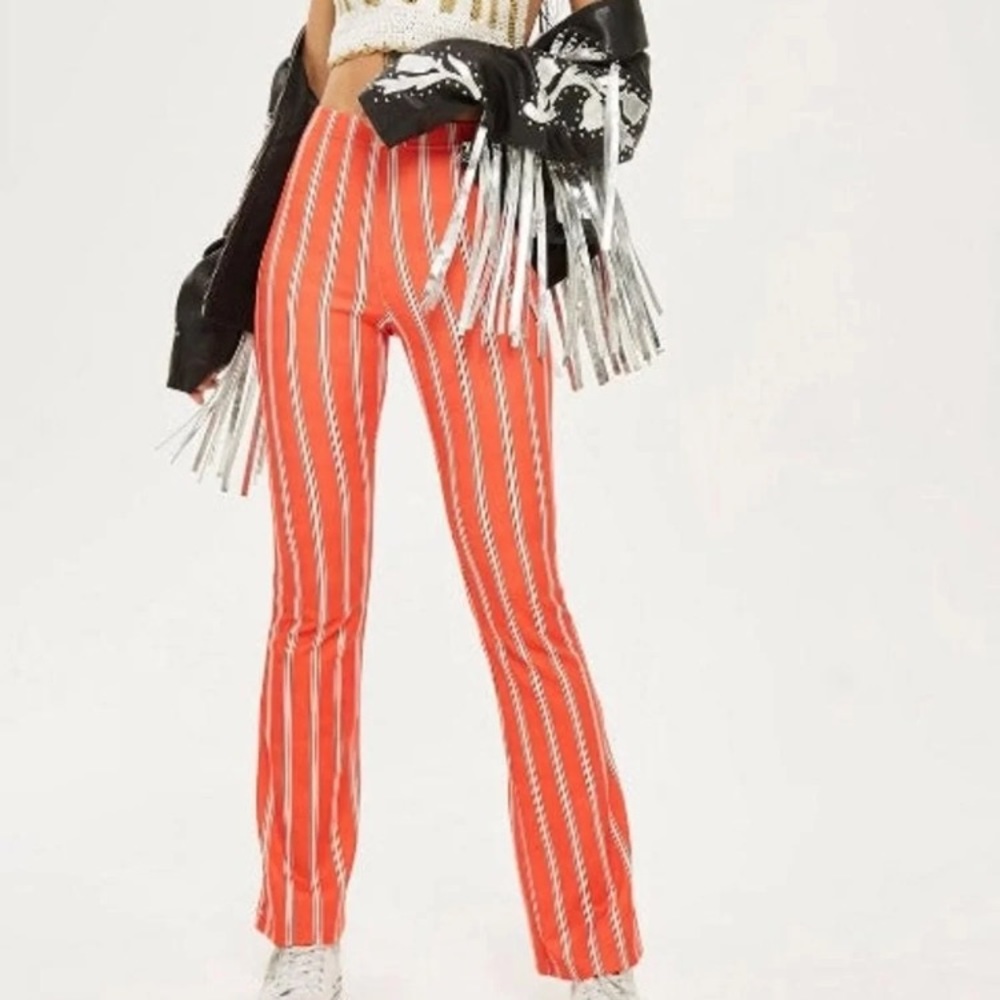 Topshop Oxford stripe flare pants